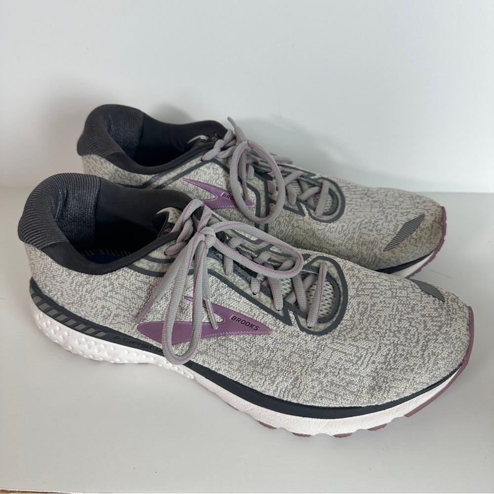 Brooks Adrenaline GTS 20 Running Shoes Gray Purple Size‎ 13